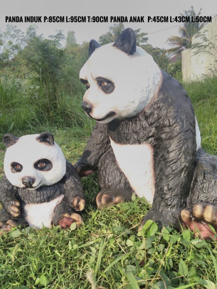 Patung Kartun Panda Patung Panda Patung Fiberglass Malang
